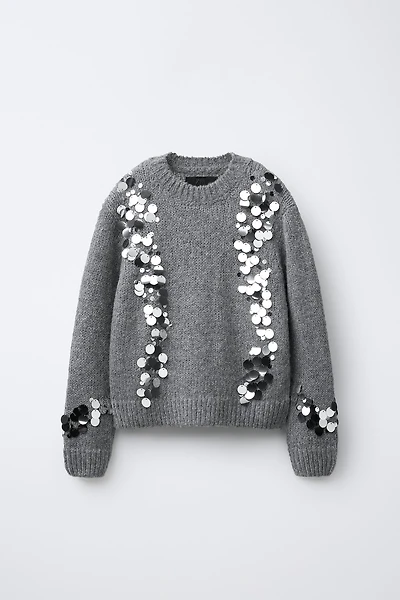 SEQUIN KNIT JUMPER