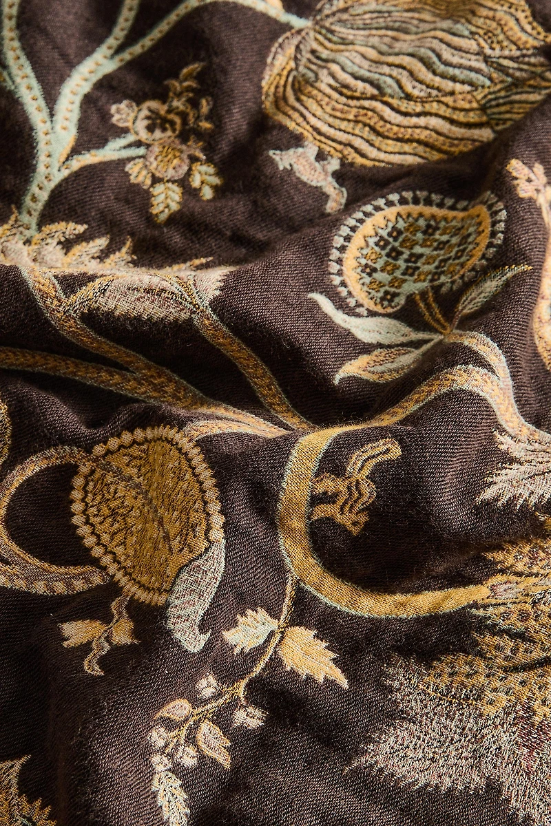 PLAID JACQUARD FLEURS
