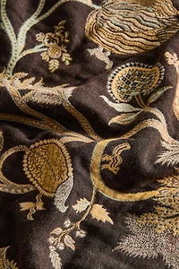 PLAID JACQUARD FLEURS