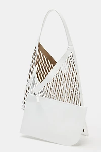 LASER-CUT LEATHER SHOPPER