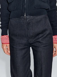 Flared high-waist jeans