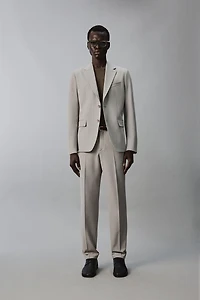 REGULAR FIT TEXTURED SUIT PANTS