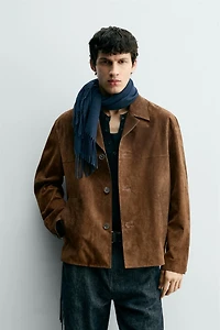 SUEDE LEATHER OVERSHIRT