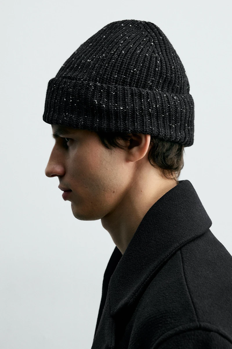 TEXTURED KNIT BEANIE