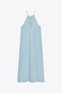 ROBE HALTER À FRONCES