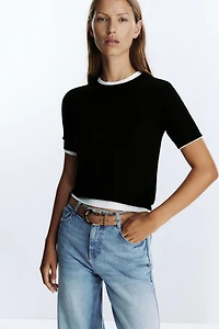 Z.10 HIGH-WAISTED BELTED CULOTTE JEANS