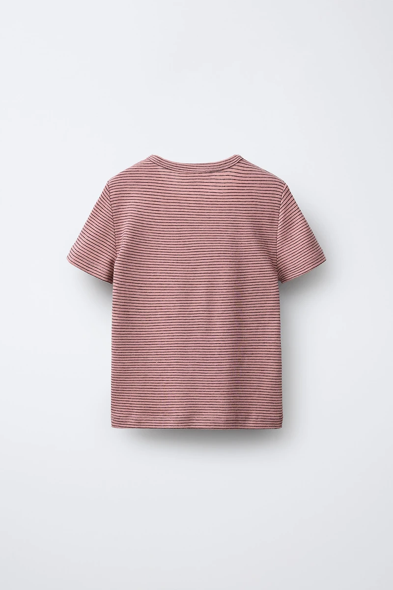 STRIPED PRINT T-SHIRT