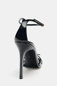 HIGH HEELED BUCKLE SANDALS