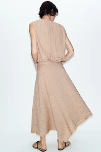 ASYMMETRIC STRIPED SKIRT