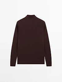 Long sleeve mercerised cotton piqué polo shirt