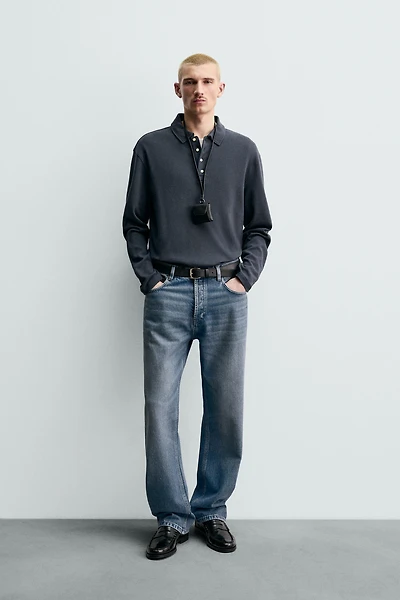 ORIGINS BRUSHED TEXTURED POLO SHIRT