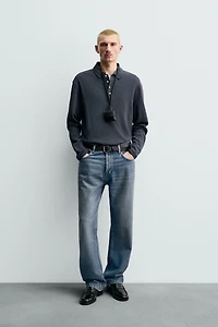 ORIGINS BRUSHED TEXTURED POLO SHIRT