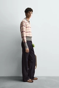 CHECK JACQUARD KNIT POLO SHIRT HARRY LAMBERT FOR ZARA X DISNEY