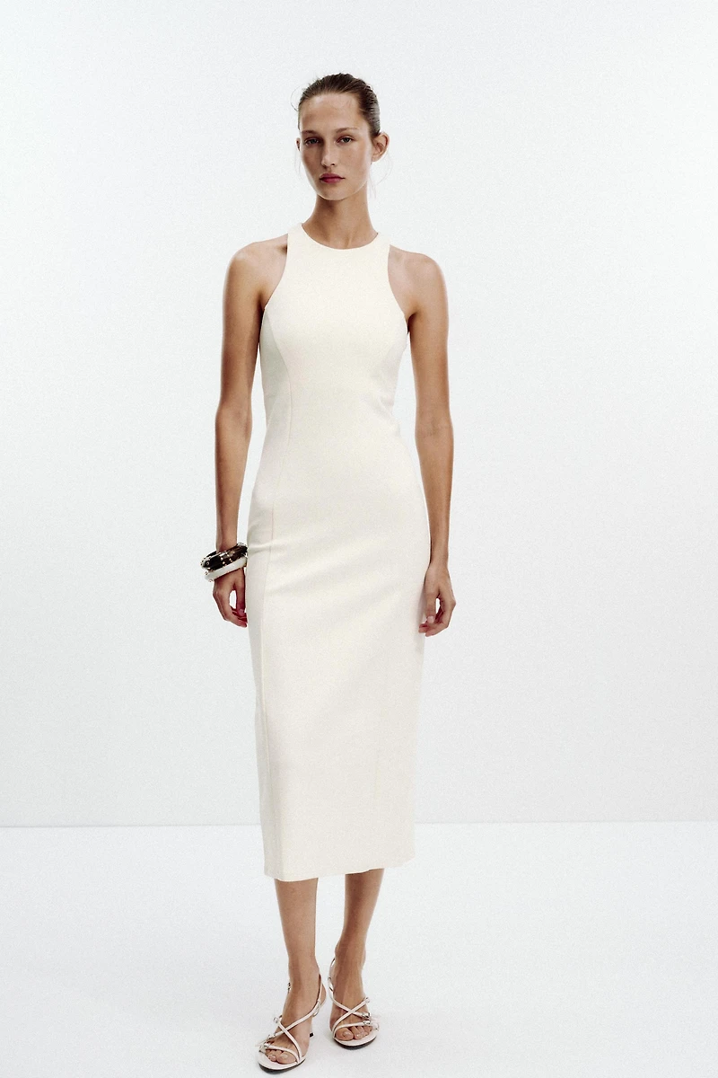 HALTER INTERLOCK DRESS