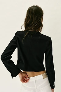 CROPPED DOUBLE-BREASTED BLAZER