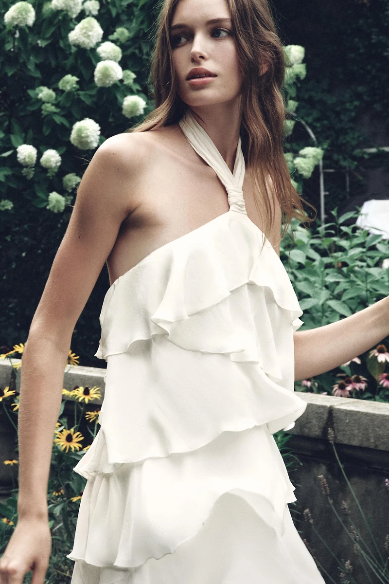 RUFFLED MINI DRESS