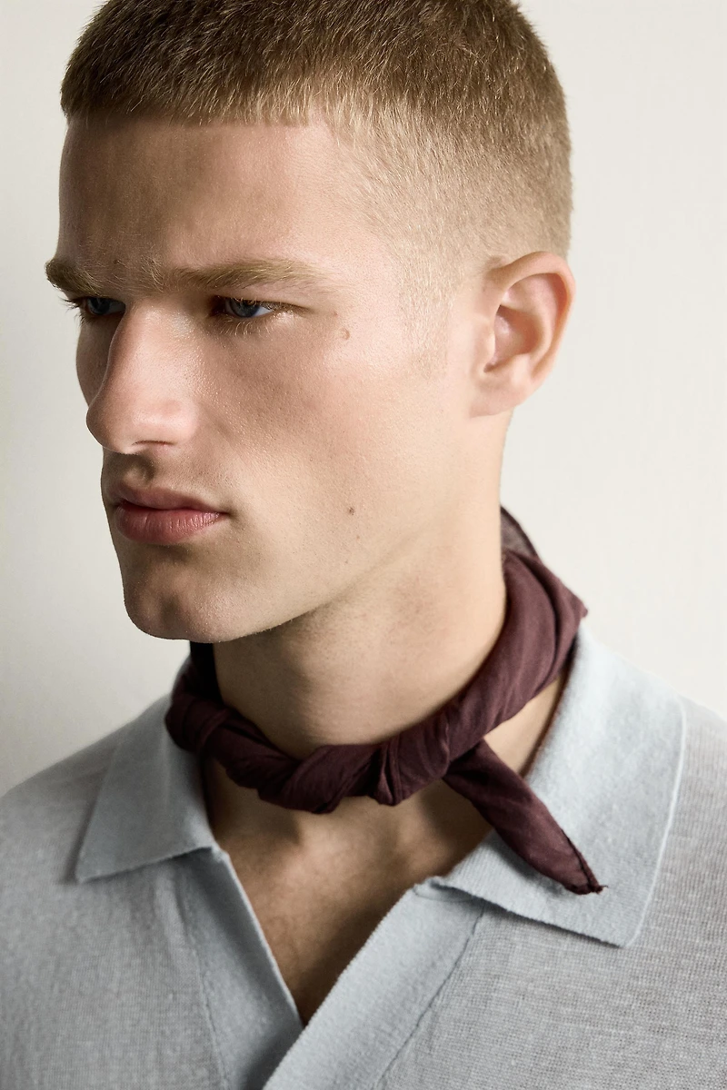 100% LINEN RELAXED FIT POLO SHIRT