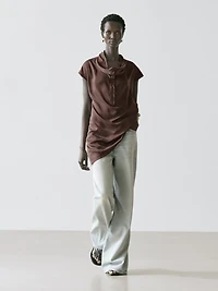 Top asymétrique drapé