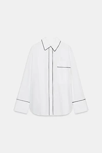 ZW COLLECTION CONTRAST POPLIN SHIRT