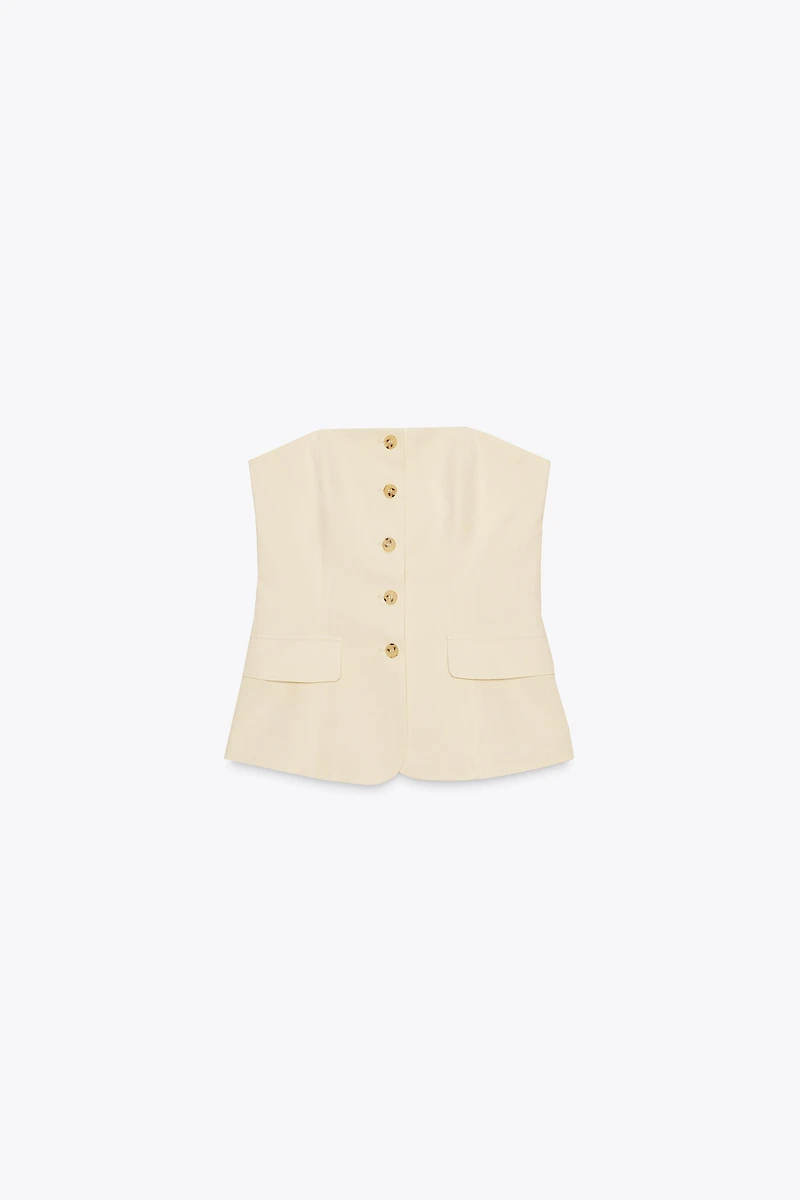 BUTTONED VEST TOP