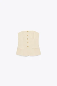 BUTTONED VEST TOP
