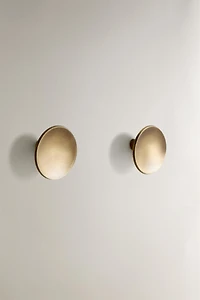 LOT BOUTONS DE PORTE LAITON RONDS (LOT DE 2