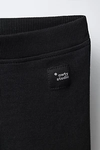 RIBBED CYCLIST LEGGINGS