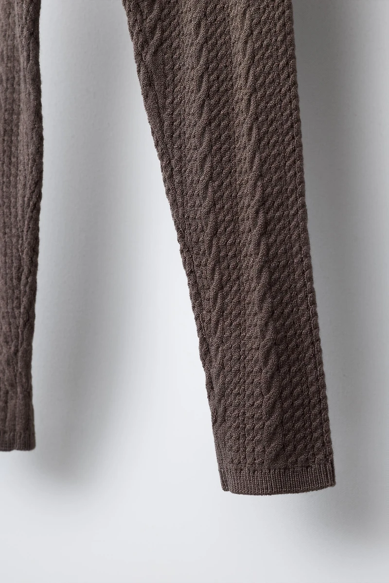 LEGGING EN MAILLE À TORSADES