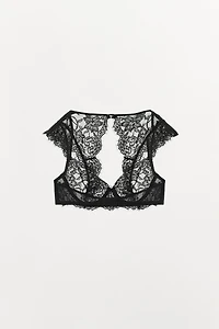 UNDERWIRE LACE SLEEVE BRA
