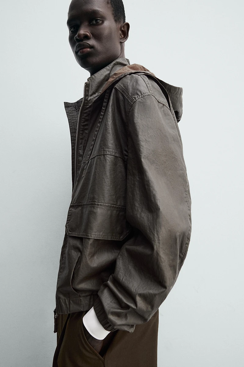 WAXED FINISH LINEN - COTTON JACKET