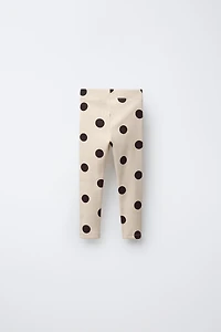 PRINTED RIBBED LEGGINGS