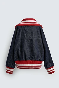 RIBBED DENIM BOMBER JACKET HARRY LAMBERT FOR ZARA X DISNEY