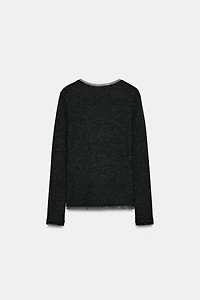 TULLE TRIM T-SHIRT
