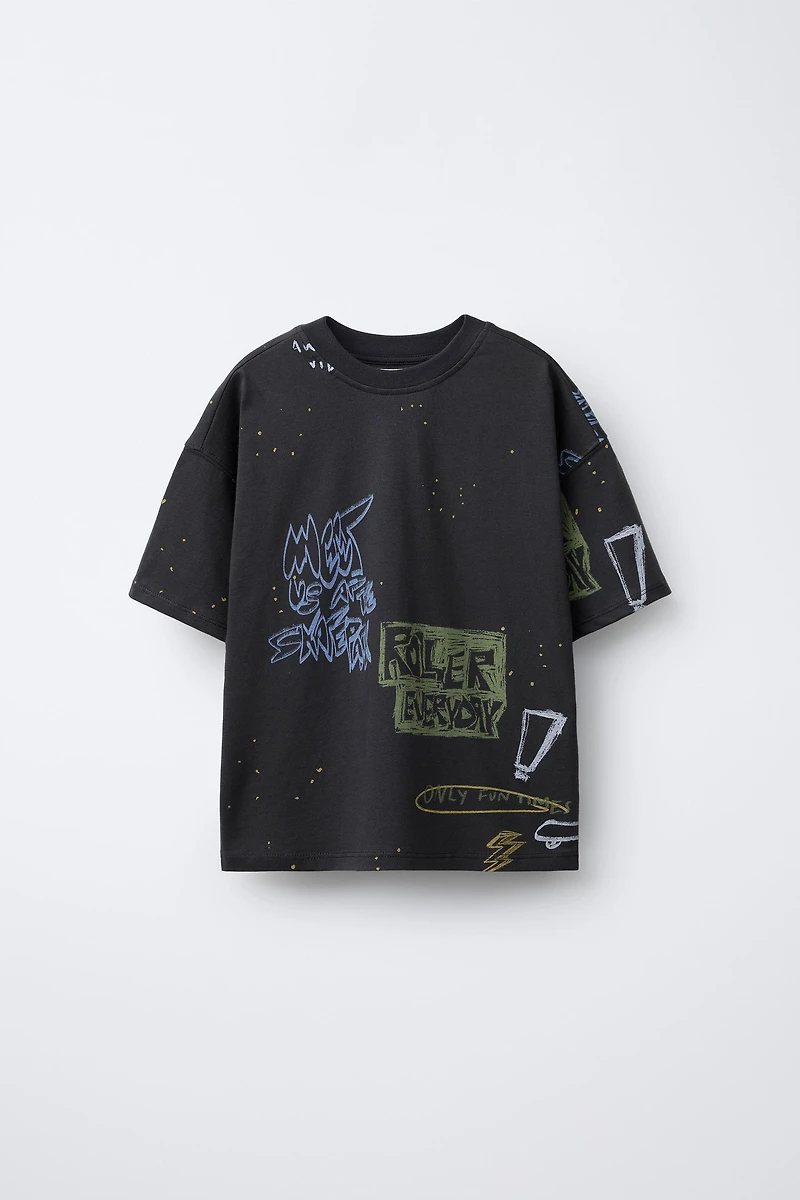 GRAFFITI PRINT T-SHIRT