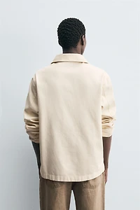 WASHED TEXTURED OVERSHIRT