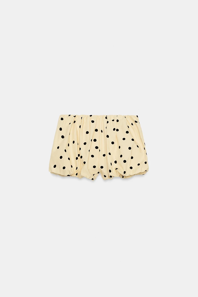 SHORT BALLON À POIS
