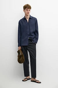 Slim fit 100% linen shirt