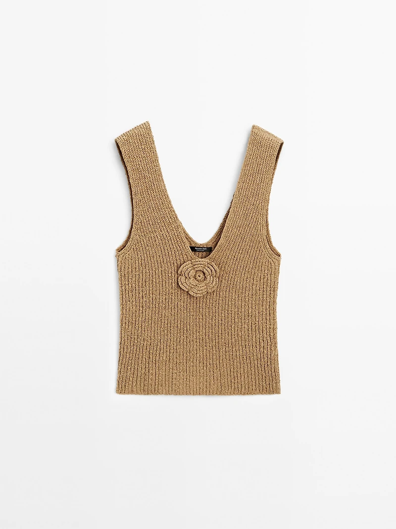 Top fleur coton
