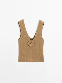 Top fleur coton
