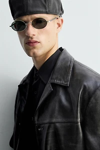 LIMITED EDITION VINTAGE EFFECT LEATHER JACKET