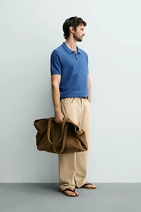 REGULAR FIT TEXTURED KNIT POLO