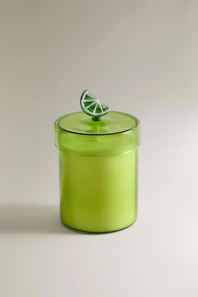 G) LIME & PEPPERMINT SCENTED CANDLE