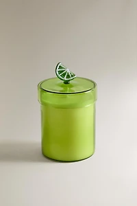 G) LIME & PEPPERMINT SCENTED CANDLE