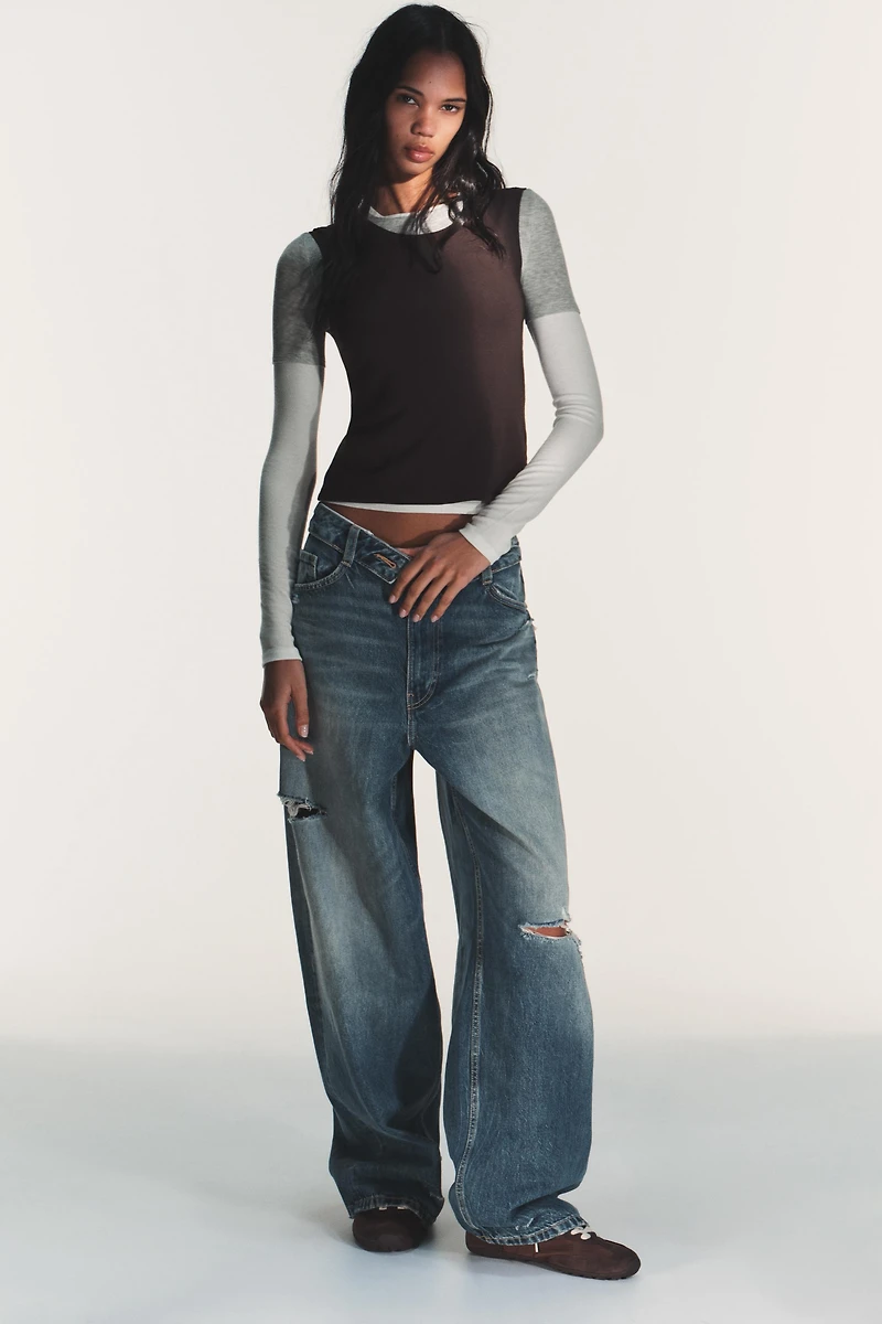 LONG SLEEVE TRIPLE EFFECT T-SHIRT