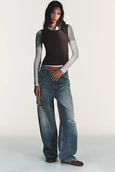 LONG SLEEVE TRIPLE EFFECT T-SHIRT