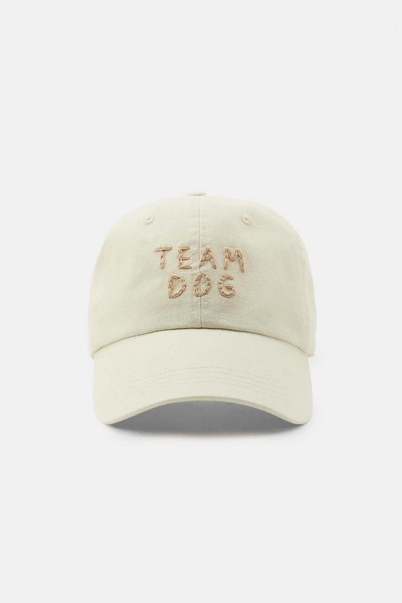 TWILL DOG TEXT CAP
