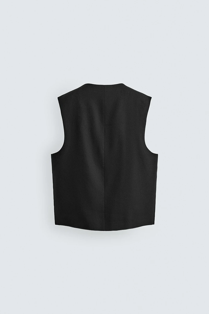 LINEN - WOOL VEST