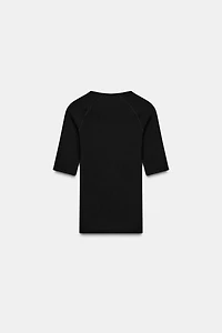 RIB RAGLAN T-SHIRT