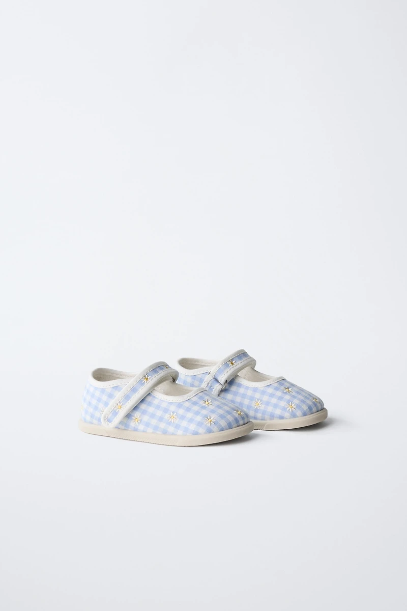 EMBROIDERED BAREFOOT MARY JANES
