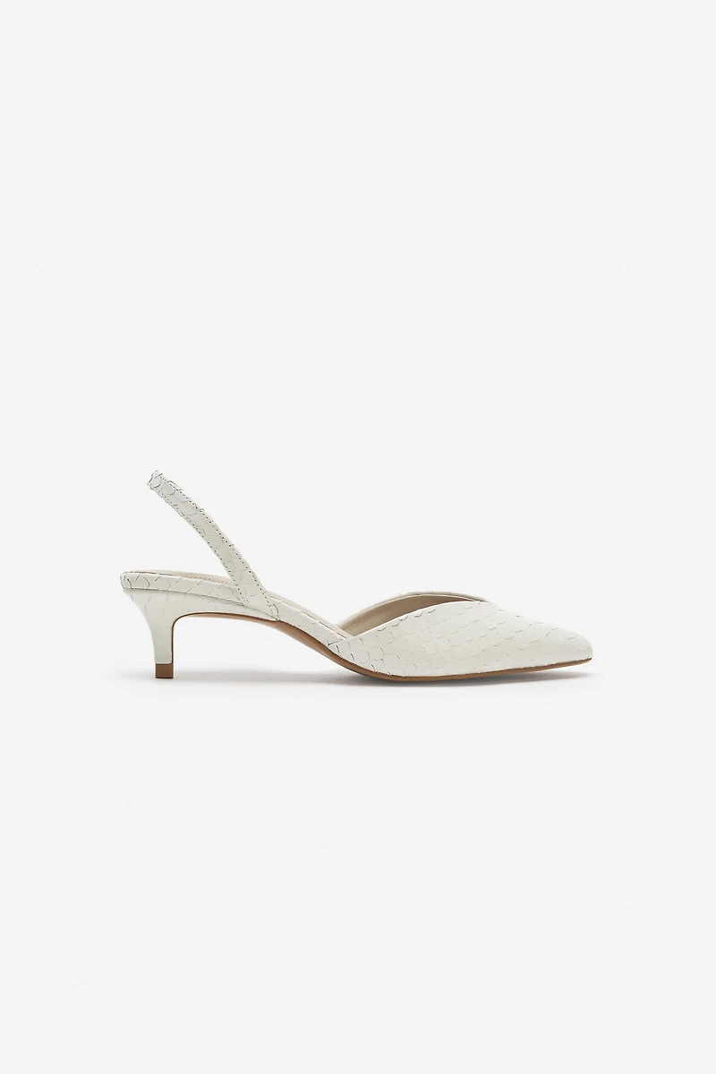 LEATHER KITTEN HEEL SHOES - THE ITEM ZARA WOMAN